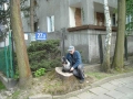 In front of Agnieszka Osiecka's house